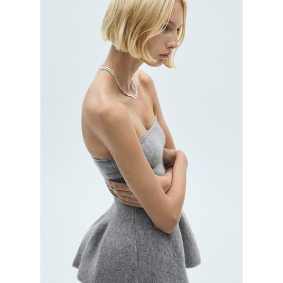 Mango Strapless Knitted Top - S - Picture 5 of 7